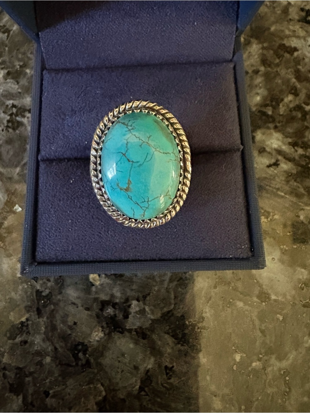 Turquoise Oval Statement Ring - Women Jewelry